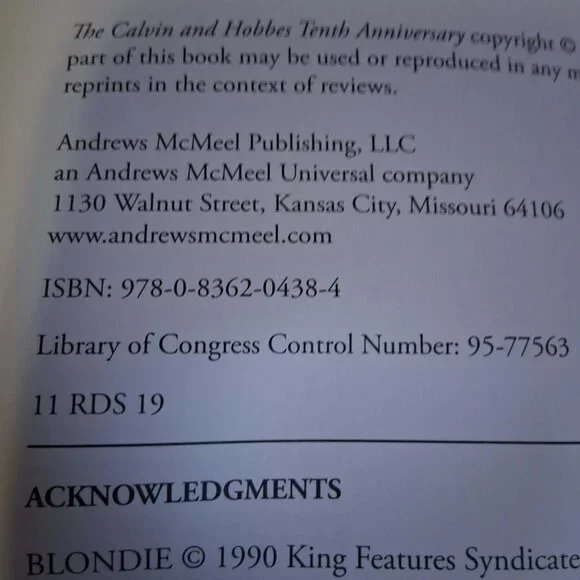 CALVIN & HOBBS 10TH ANNIVERSARY BOOK - Picture 3 of 3